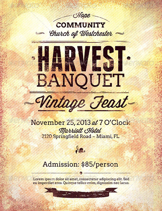 Harvest Thanksgiving Flyer