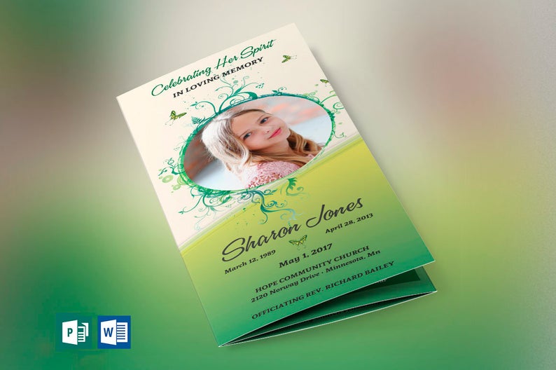 Funeral Programs Template for Women