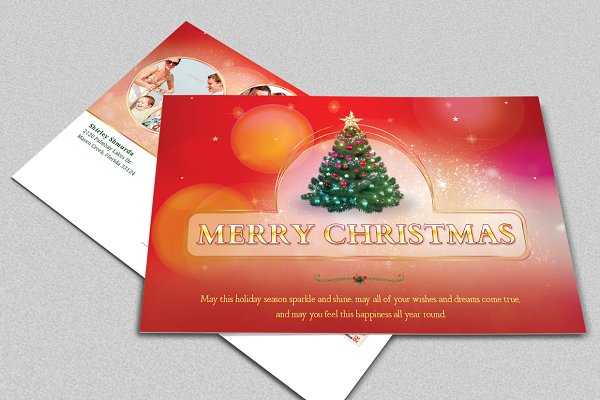 postcard Christmas Event Templates 