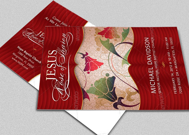 Rose of Sharon Sermon Church Flyer and CD Template