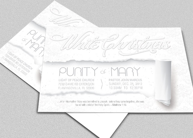 White Christmas Flyer and CD Template