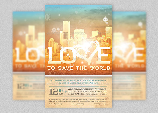 A Love to Save Christmas Flyer Template