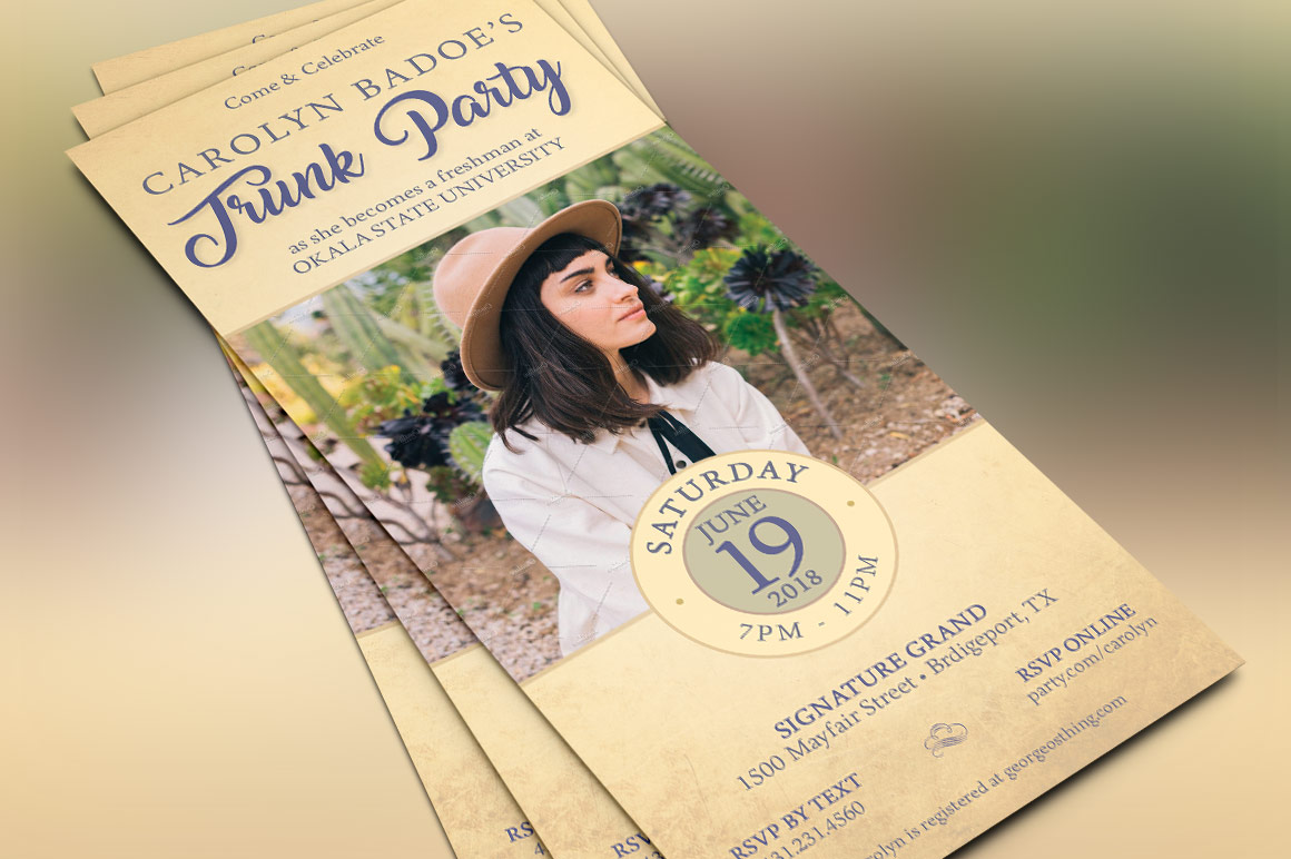 Retro Trunk Party Flyer Template