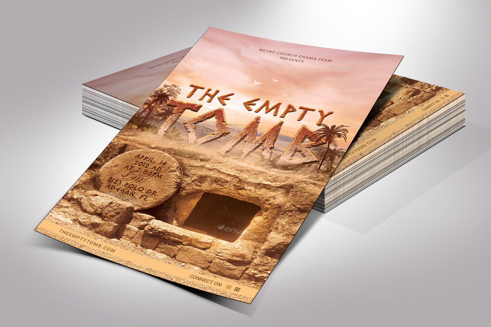 Empty Tomb Easter Flyer Poster Template