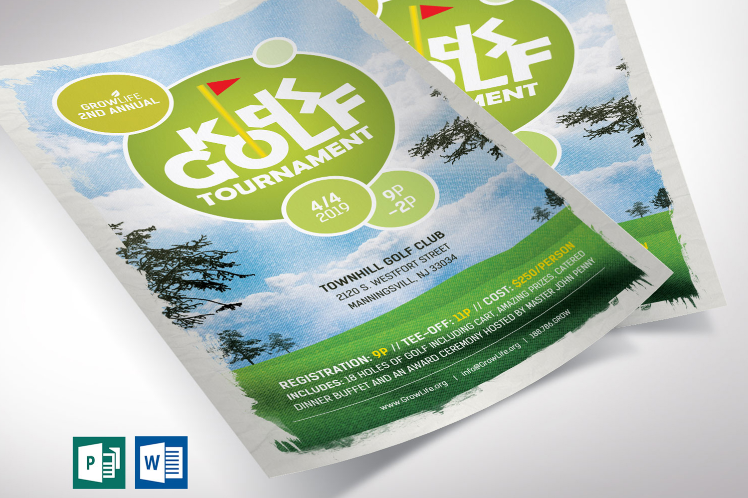 Kids Golf Tournament Flyer Word Publisher Template