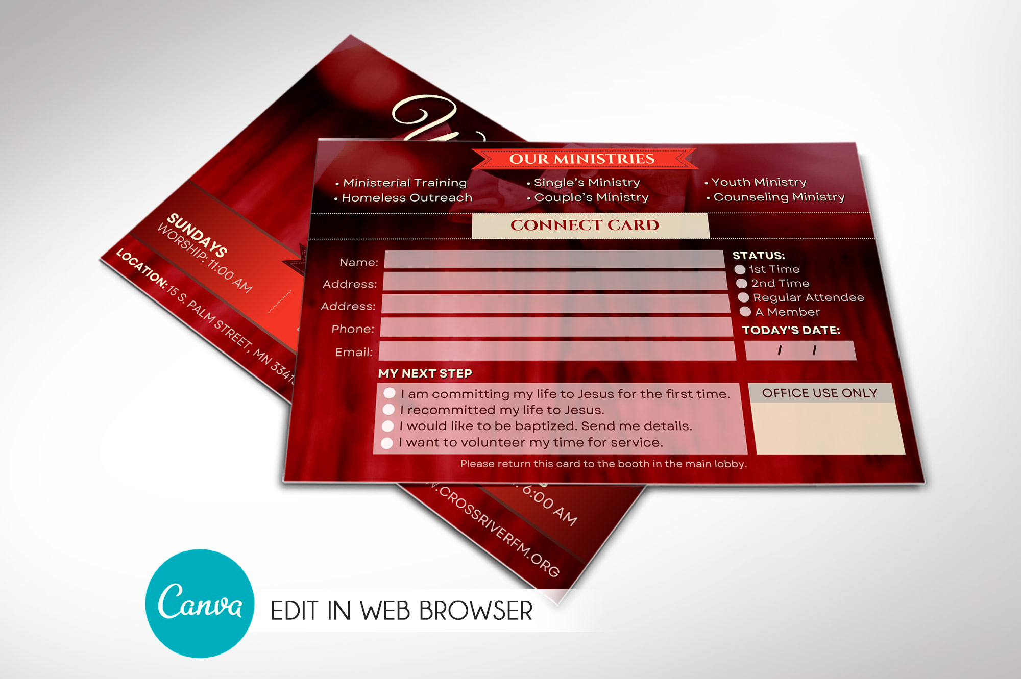 Connect Card Canva Template